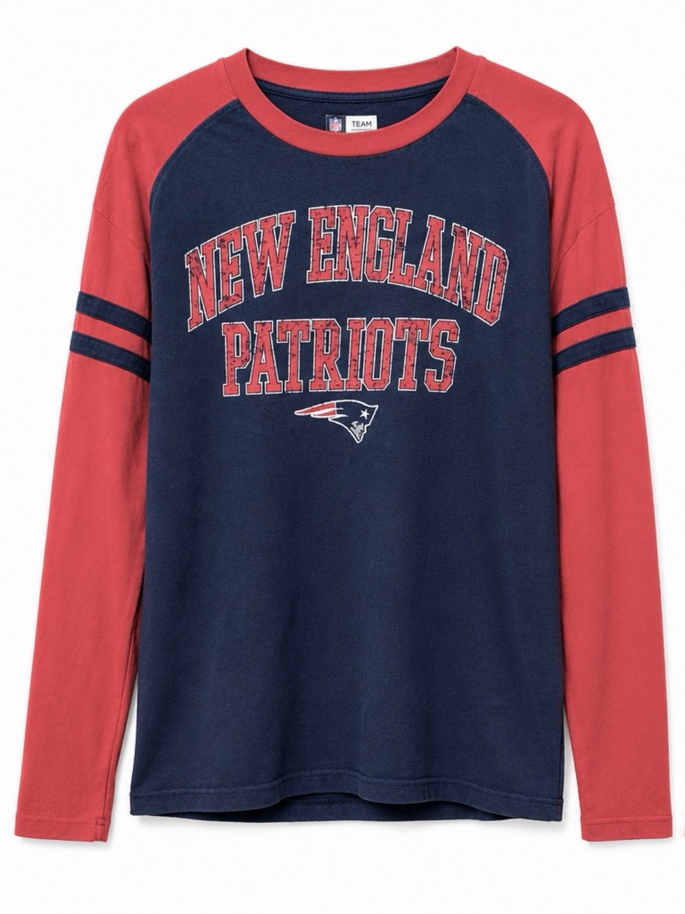 NFL Team Apparel New England Patriots Long Sleeve Shirt Men’s Large Varsity Y2K